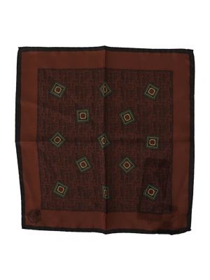 Pañuelo de seda con estampado con bolsillos Dolce & Gabbana marrón