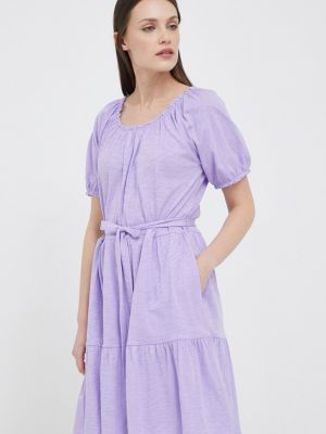 Памучна рокля Gap виолетово
