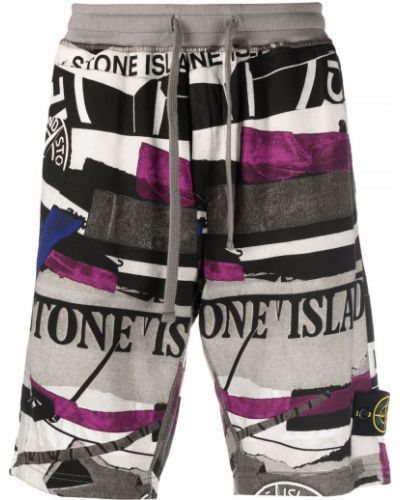 Pantalones cortos deportivos Stone Island gris