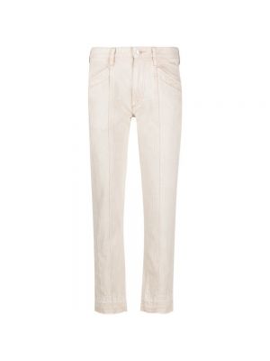 Beżowe jeansy skinny slim fit Isabel Marant