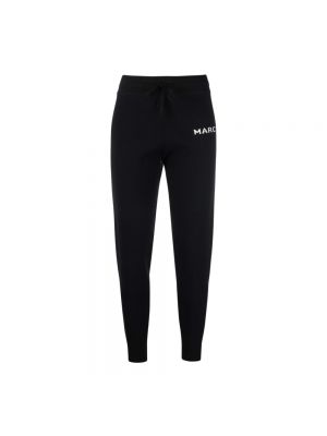 Spodnie sportowe slim fit z nadrukiem Marc Jacobs czarne