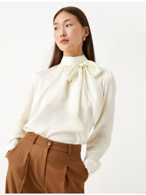 Μπλούζα με φιόγκο Koton λευκό