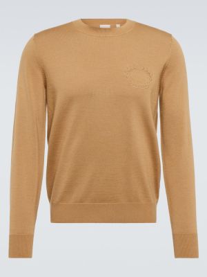 Vlnený sveter Burberry hnedá