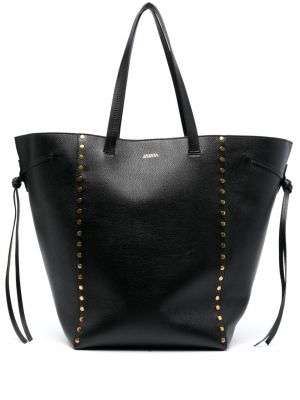 Кожени шопинг чанта Isabel Marant черно