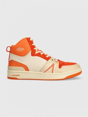 Sneakerși din piele Lacoste portocaliu