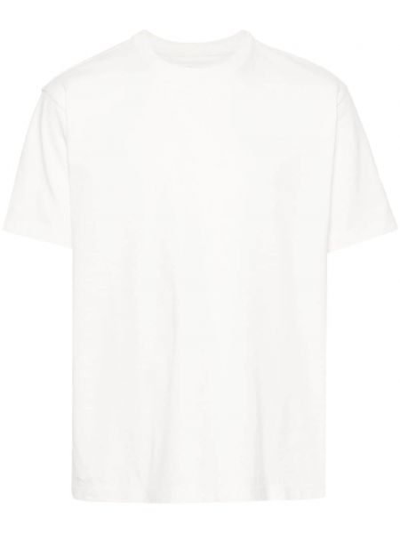 Βαμβακερή μπλούζα με στρογγυλή λαιμόκοψη Bottega Veneta λευκό