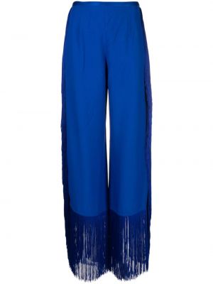 Pantaloni con frange con cerniera Taller Marmo blu