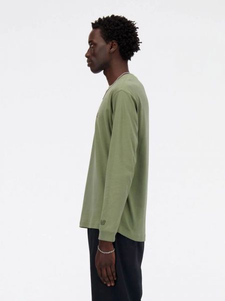 Рубашка с принтом с длинным рукавом New Balance зеленая