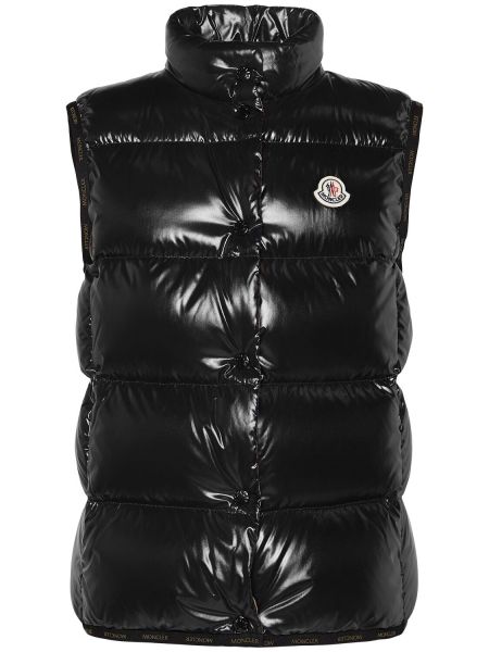 Väst i nylon i dun Moncler svart