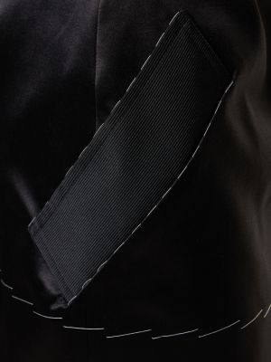 Satynowa sukienka mini Maison Margiela czarna