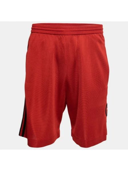 Pantalones cortos de malla Gucci Vintage rojo