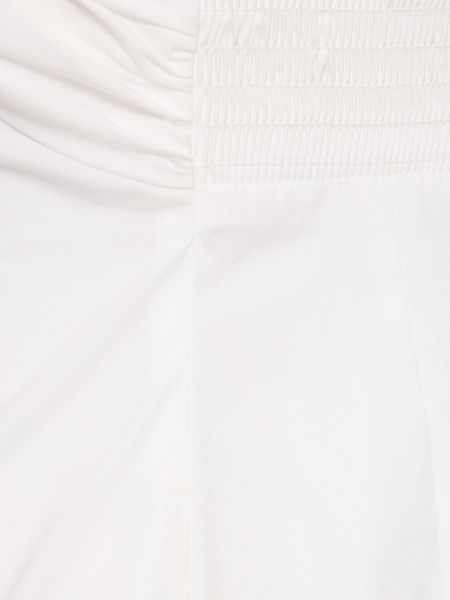 Βαμβακερή μίντι φόρεμα Rotate λευκό