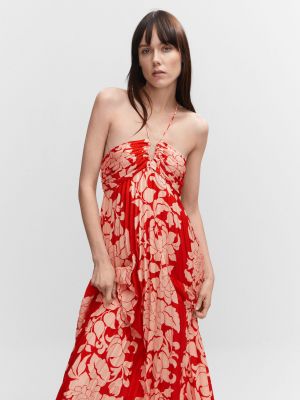Dlouhé šaty Mango červená