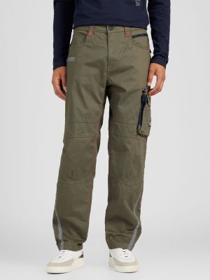 Pantaloni cargo cu buzunare Camp David kaki