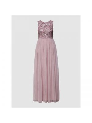 Sukienka wieczorowa z cekinami Lace & Beads, różowy