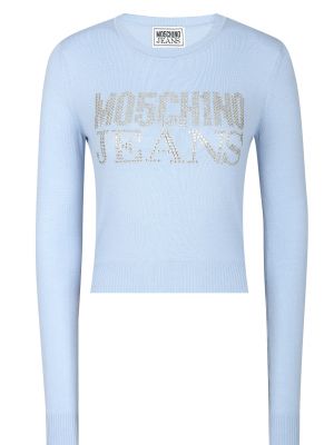 Голубой свитер Moschino Jeans