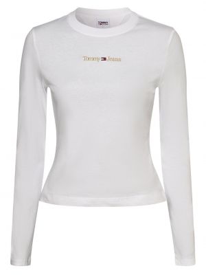 Podstawowa koszulka bawełniana z długim rękawem Tommy Jeans biała
