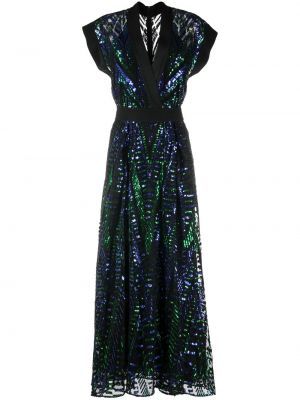 Sukienka koktajlowa z cekinami z dekoltem w serek Elie Saab