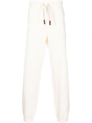 Teplákové nohavice Emporio Armani biela