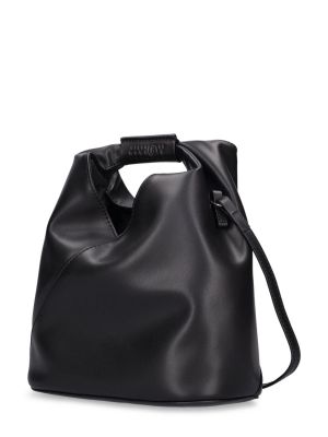 Kožna crossbody torbica od umjetne kože Mm6 Maison Margiela crna