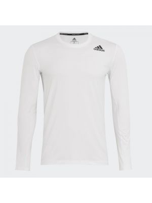 Приталенная футболка с длинным рукавом Adidas белая