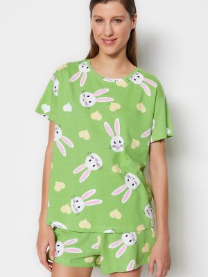 Pyžamo Trendyol zelená