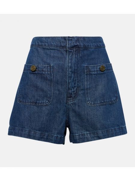 Pantalones cortos vaqueros con bolsillos Frame azul