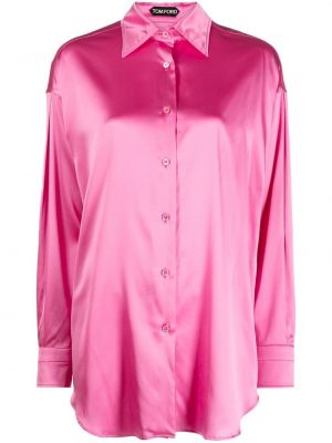 Košile s knoflíky Tom Ford růžová