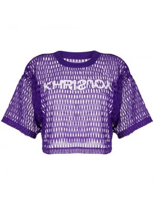 Raštuotas marškinėliai Khrisjoy violetinė
