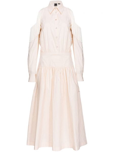 Kleid mit fransen aus baumwoll Pinko pink