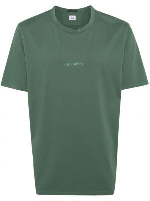 Bavlnené tričko s potlačou C.p. Company zelená