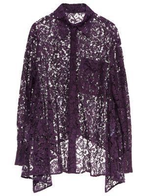 Chemise à fleurs en dentelle Valentino violet