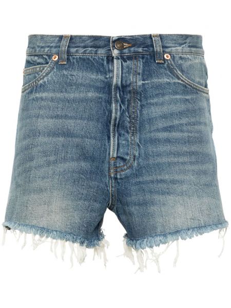 Frynser denimshorts Gucci blå