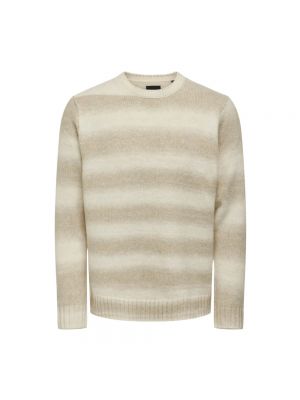 Sweter gradientowy Only & Sons beżowy