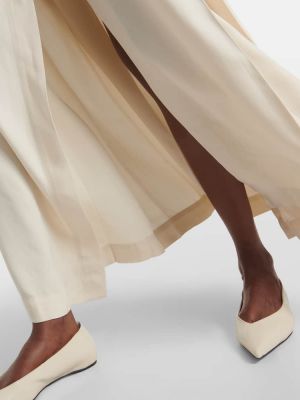 Falda larga de crepé Totême blanco