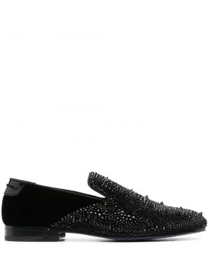 Pantofi loafer de catifea Philipp Plein negru