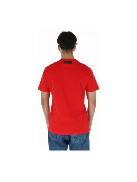 Koszulka z nadrukiem z krótkim rękawem sportowa Plein Sport czerwona