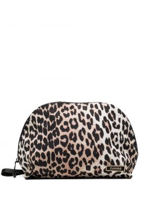 Listová kabelka s potlačou s leopardím vzorom Ganni