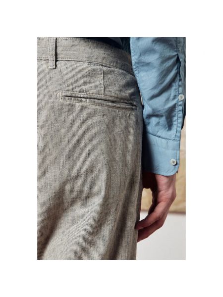 Pantalones chinos de lino de algodón Massimo Alba beige