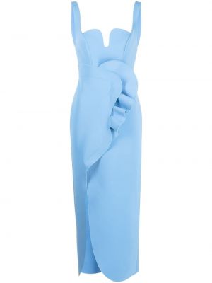 Midi šaty s volány Acler modré