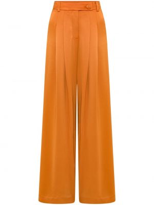 Saténové kalhoty relaxed fit Anna Quan oranžové