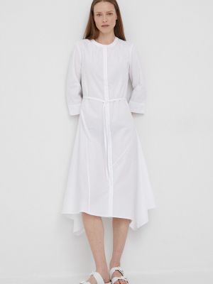 Pamučna maksi haljina Dkny bijela