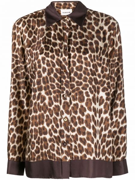 Camisa de seda con estampado leopardo P.a.r.o.s.h.