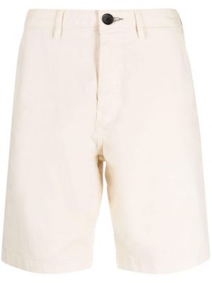 Bombažne bermuda kratke hlače z vezenjem z zebra vzorcem Ps Paul Smith bela