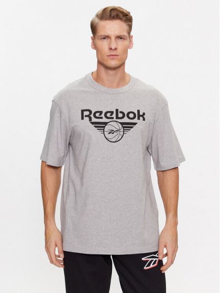 Памучна тениска с принт за баскетбол Reebok