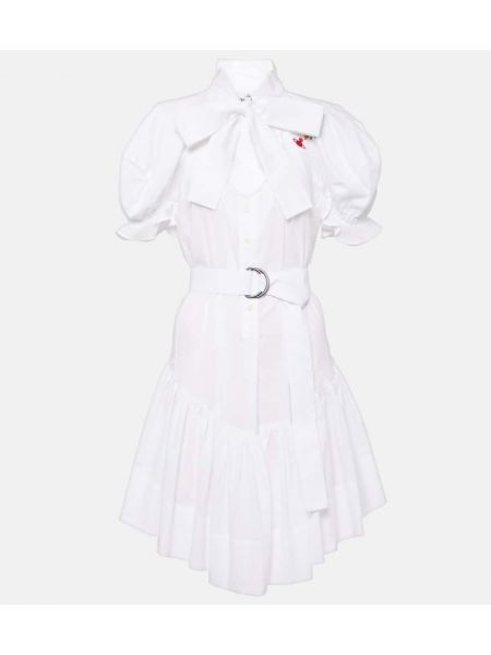 Vestito di cotone con motivo a cuore Vivienne Westwood bianco