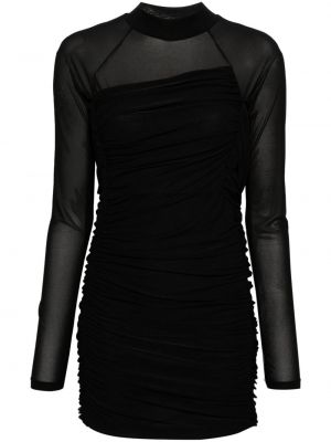 Βραδινό φόρεμα από κρεπ Helmut Lang μαύρο
