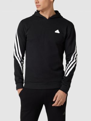 Bluza z kapturem z nadrukiem Adidas czarna