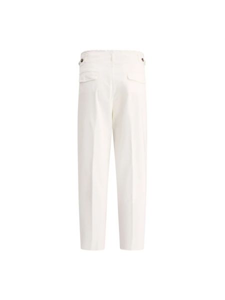 Pantalones rectos con flecos Peserico blanco