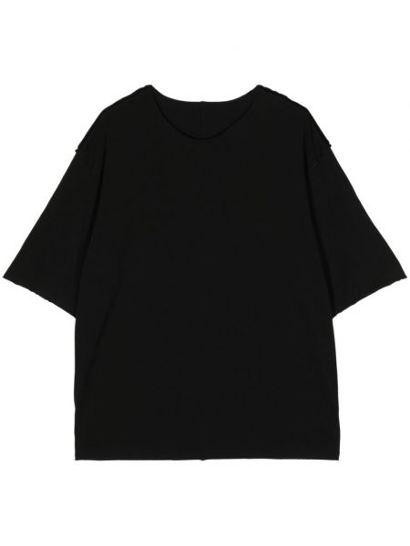 Koszulka bawełniana z okrągłym dekoltem Attachment czarna